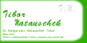 tibor matauschek business card